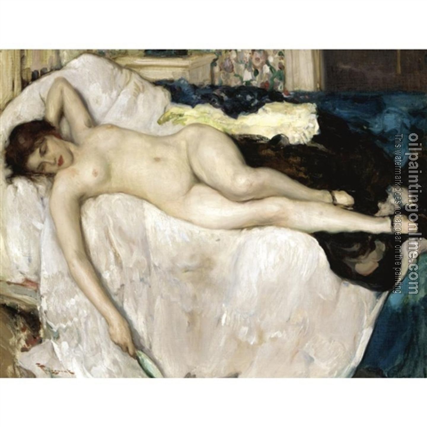 Fernand Toussaint - Reclining nude